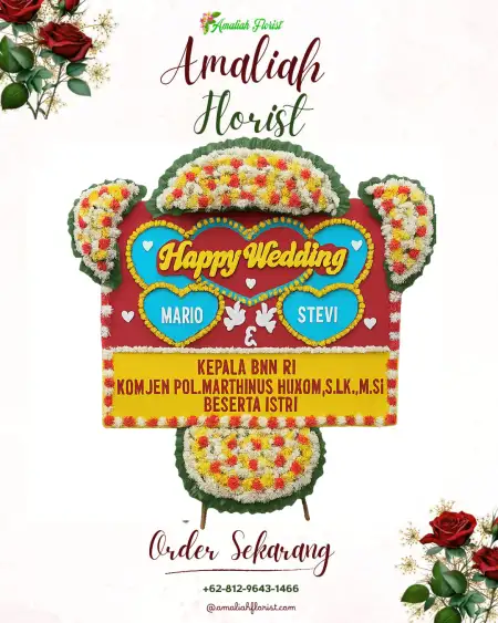 Papan Bunga Pernikahan Padaharja